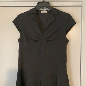 Calvin Klein Dress Woman’s Size 14 or Large Grey Short Sleeve Business Casual